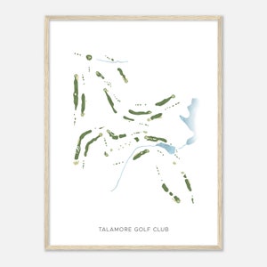 Talamore Golf Club, North Carolina - Modern Watercolor Map | Golfer Gift, Golf Wall Art, Golf Poster Print, Course Layout