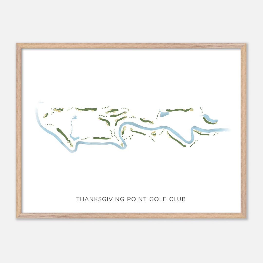 Thanksgiving Point Golf Club in Lehi, Utah - Modern Watercolor Map ...