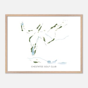 Chestatee Golf Club in Dawsonville, Georgia - Moderne Aquarell Landkarte | Golfer Geschenk, Golf Wandkunst, Golf Poster Druck, Platz Layout