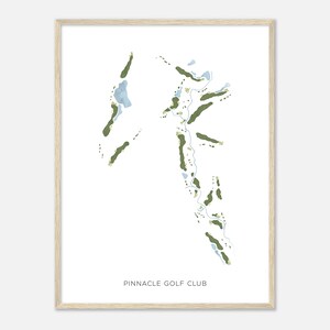 Pinnacle Golf Club, Ohio - Modern Watercolor Map | Golfer Gift, Golf Wall Art, Golf Poster Print, Course Layout