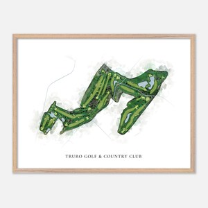 Truro Golf & Country Club a Truro, Canada - Mappa classica ad acquerello / Regalo per golfisti, Arte murale per golf, Stampa poster per golf, Layout del campo