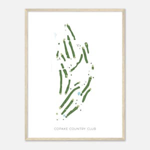 Copake Country Club, New York - Modern Watercolor Map | Golfer Gift, Golf Wall Art, Golf Poster Print, Course Layout