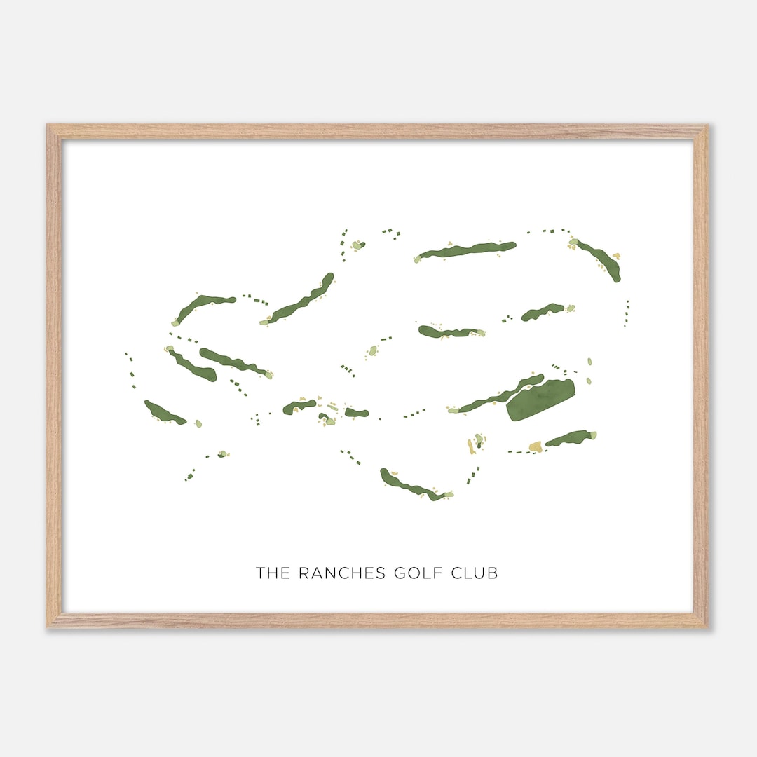 The Ranches Golf Course Map The Ranches Golf Club in Eagle Mountain, Utah - Modern Watercolor Map ...