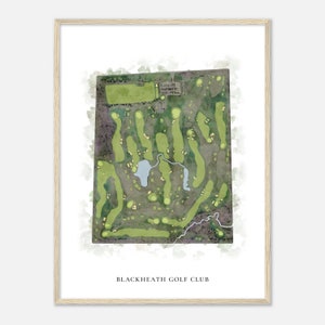 Blackheath Golf Club, Michigan - Classic Watercolor Map | Golfer Gift, Golf Wall Art, Golf Poster Print, Course Layout
