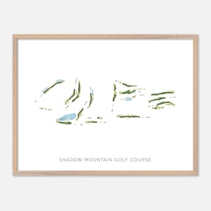 Shadow Mountain Golf Platz in Cranausgabe, Kanada - Moderne Aquarell Landkarte | Golfer Geschenk, Golf Wandkunst, Golf Poster Druck, Platz Layout