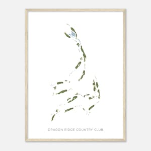 Dragon Ridge Country Club, Nevada - moderne aquarelkaart | Golfer cadeau, golf kunst aan de muur, golf poster print, baanindeling