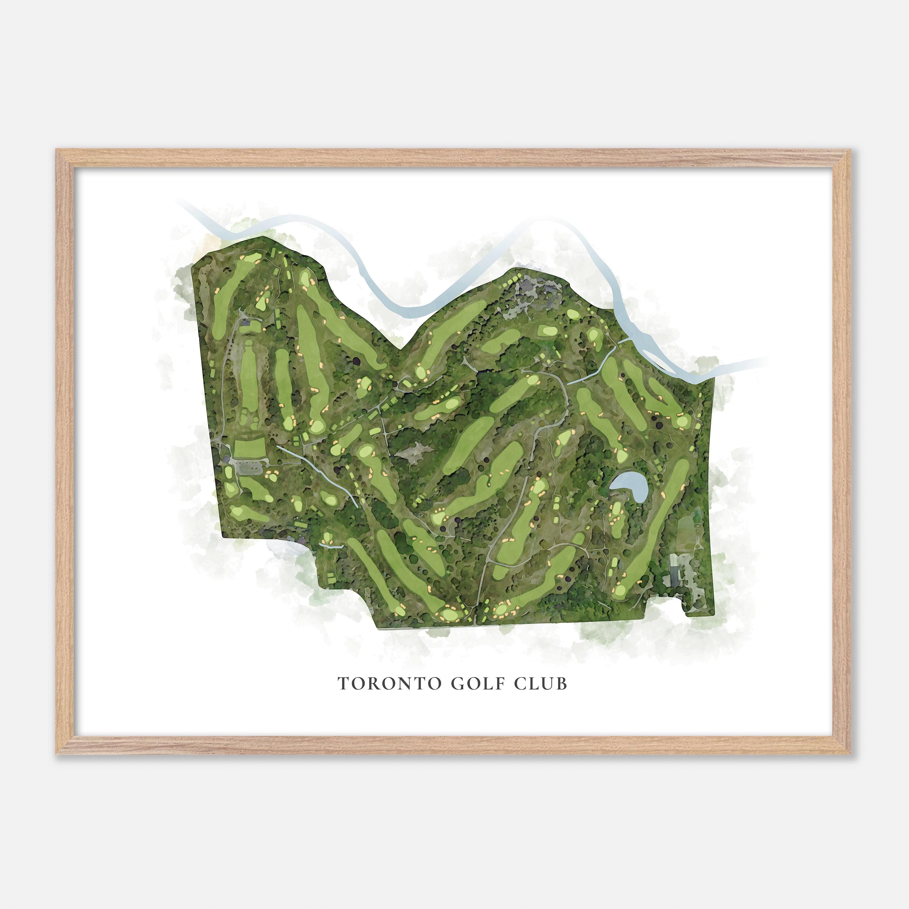 Toronto Golf Club in Etobicoke, Canada - Classic Watercolor Map