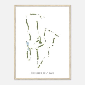 Rio Secco Golf Club, Nevada - Moderne Aquarell Landkarte | Golfer Geschenk, Golf Wandkunst, Golf Poster Druck, Platz Layout