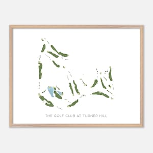De golfclub bij Turner Hill in Ipswich, Massachusetts: moderne aquarelkaart | Golfcadeau, golfmuurkunst, golfposterprint