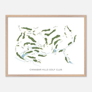 Cinnabar Hills Golf Club in Morgan Hill, Kalifornien - Moderne Aquarell Landkarte | Golfer Geschenk, Golf Wandkunst, Golf Poster Druck, Platz Layout