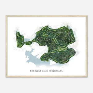 The Golf Club of Georgia, Georgia - Classic Watercolor Map | Golfer Gift, Golf Wall Art, Golf Poster Print, Course Layout