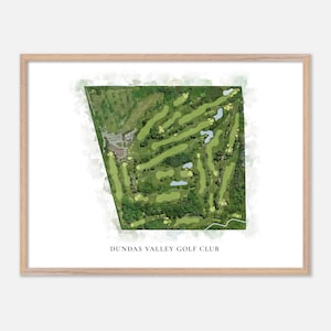 Dundas Valley Golf Club in, Canada: klassieke aquarelkaart | Golfcadeau, golfmuurkunst, golfposterprint, baanindeling