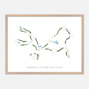 Muirfield Village Golf Club in Dublin, Ohio - Moderne Aquarell Landkarte | Golfer Geschenk, Golf Wandkunst, Golf Poster Druck, Platz Layout