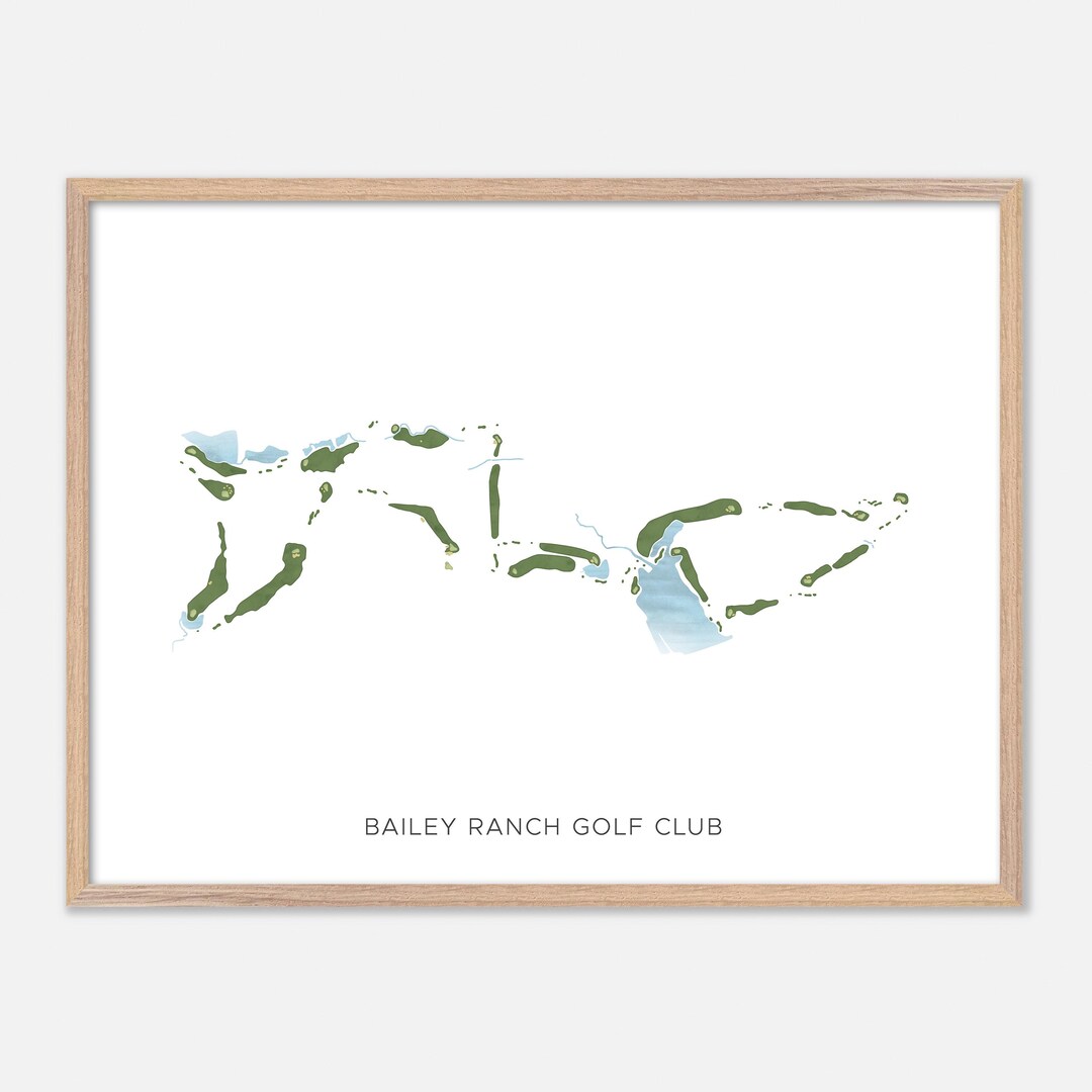Bailey Ranch Golf Club in Owasso, Oklahoma - Moderne Aquarell Landkarte ...