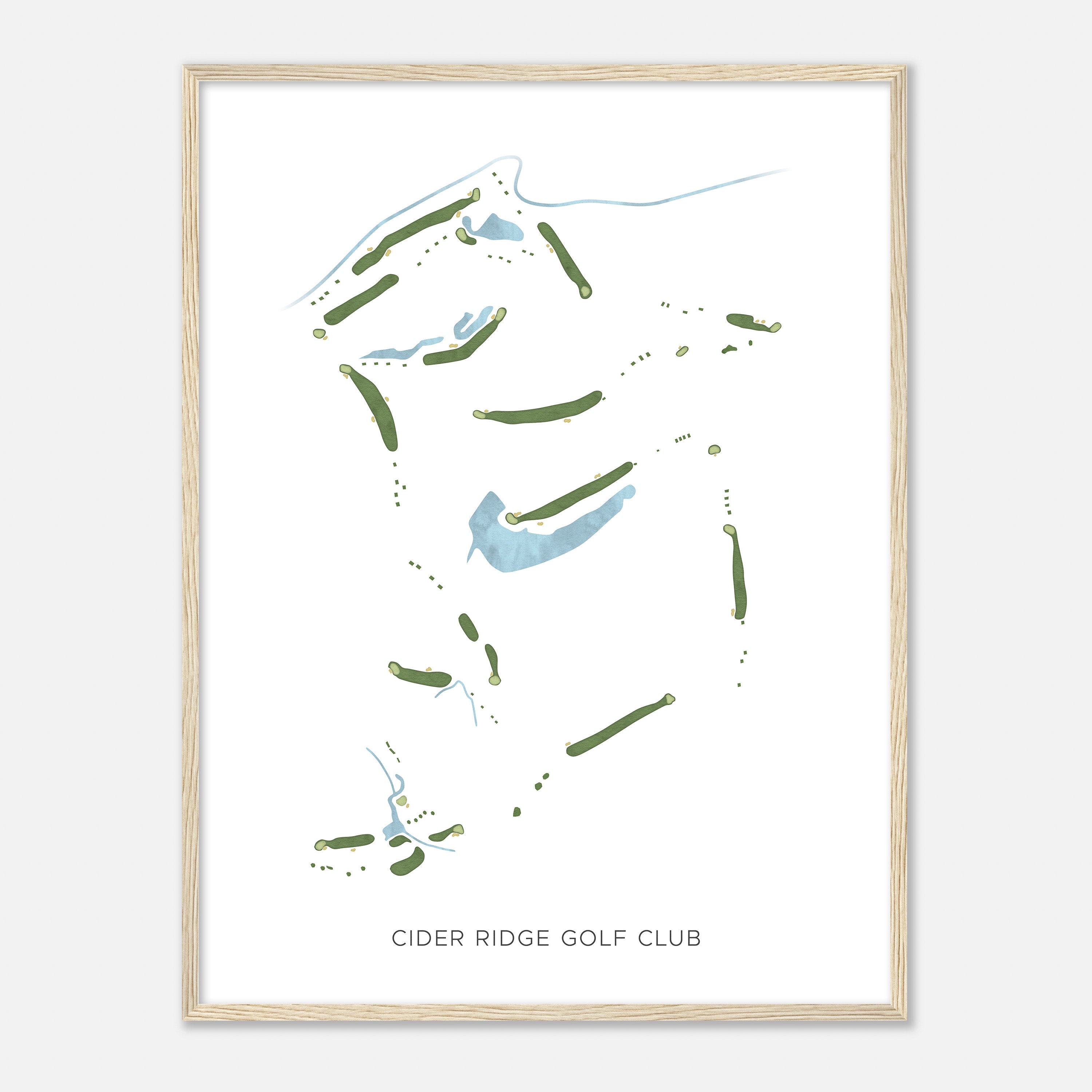Cider Ridge Golf Club, Alabama Modern Watercolor Map Golfer Gift, Golf ...