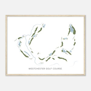 Westchester Golf Course, Ohio - Modern Watercolor Map | Golfer Gift, Golf Wall Art, Golf Poster Print, Course Layout