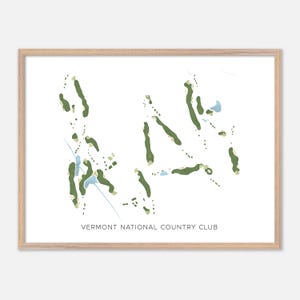 Vermont National Country Club in South Burlington, Vermont - Moderne Aquarell Landkarte | Golfer Geschenk, Golf Wandkunst, Golf Poster Druck