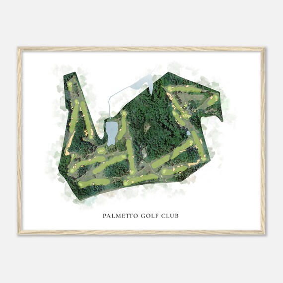 Palmetto Golf Club, South Carolina - Classic Watercolor Map