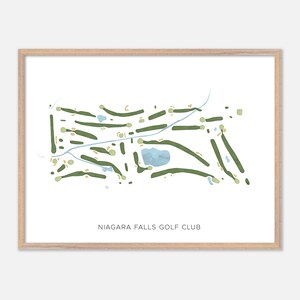 Niagara Falls Golf Club in Niagara Falls, Kanada - Moderne Aquarell Landkarte | Golfer Geschenk, Golf Wandkunst, Golf Poster Druck, Platz Layout