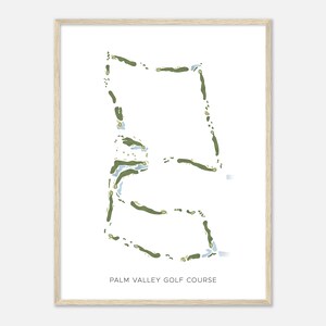 Golfbaan Palm Valley, Nevada - Moderne aquarelkaart | Golfer cadeau, golf kunst aan de muur, golf poster print, baanindeling