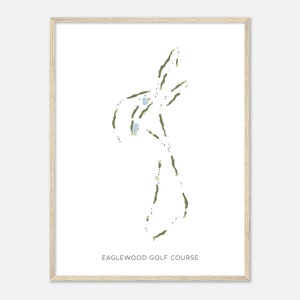 Eaglewood Golf Course, Utah - Modern Watercolor Map | Golfer Gift, Golf Wall Art, Golf Poster Print, Course Layout