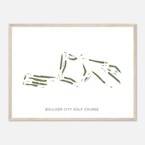 Boulder City Golf Club, Nevada - Moderne Aquarell Landkarte | Golfer Geschenk, Golf Wandkunst, Golf Poster Druck, Platz Layout