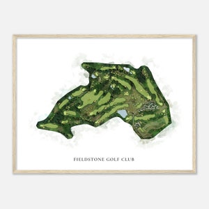 Fieldstone Golf Club, Delaware - Classic Watercolor Map | Golfer Gift, Golf Wall Art, Golf Poster Print, Course Layout