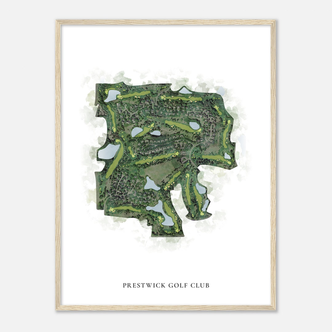 Prestwick Golf Club, Minnesota - Classic Watercolor Map | Golfer Gift ...