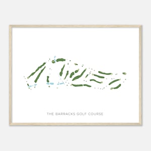 The Barracks Golf Course, New York - Modern Watercolor Map | Golfer Gift, Golf Wall Art, Golf Poster Print, Course Layout