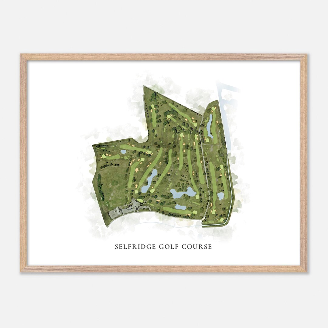 Selfridge Golf Course in Selfridge ANGB Michigan Classic Watercolor