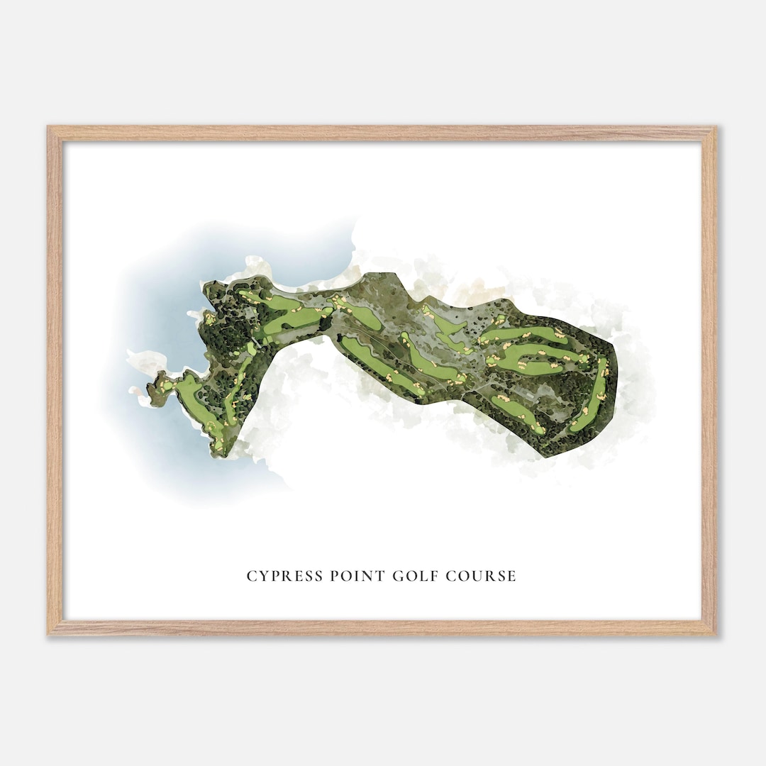 Cypress Point Golf Course, California - Classic Watercolor Map | Golfer ...