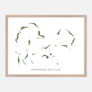 Stonehouse Golf Club in Toano, Virginia - Modern Watercolor Map | Golfer Gift, Golf Wall Art, Golf Poster Print, Course Layout