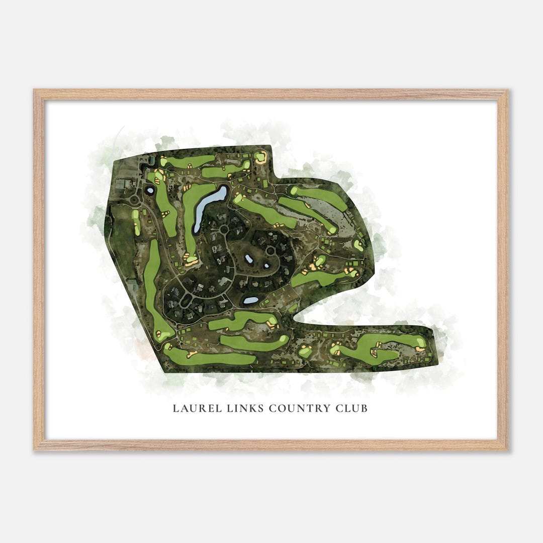 Laurel Links Country Club in Mattituck, New York - klassische Aquarell ...