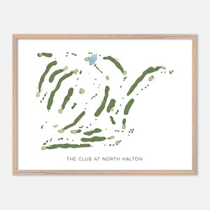 The Club at North Halton in , Kanada - Moderne Aquarell-Karte | Golfer Geschenk, Golf Wandkunst, Golf Poster Druck, Platz Layout