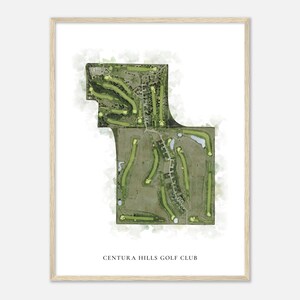 Centura Hills Golf Club, Nebraska - Classic Watercolor Map | Golfer Gift, Golf Wall Art, Golf Poster Print, Course Layout