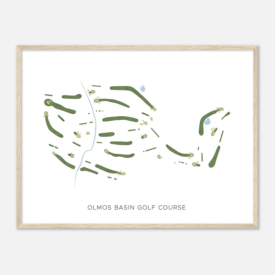 Olmos Basin Golf Course, Texas - Modern Watercolor Map | Golfer Gift ...