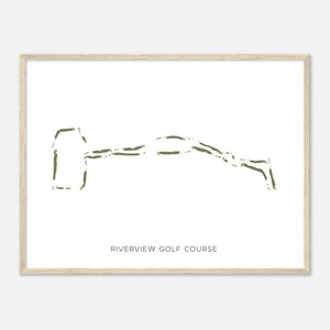 Riverview Golf Course, Arizona - Modern Watercolor Map | Golfer Gift, Golf Wall Art, Golf Poster Print, Course Layout