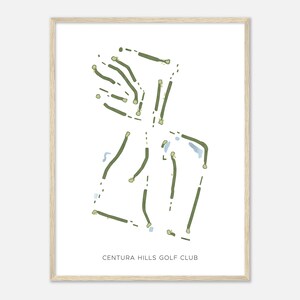 Centura Hills Golf Club, Nebraska - Modern Watercolor Map | Golfer Gift, Golf Wall Art, Golf Poster Print, Course Layout
