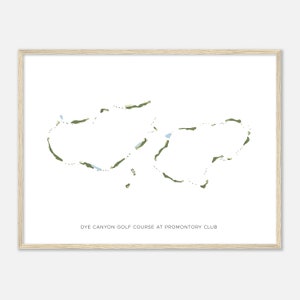 Dye Canyon Golf Course At Promontory Club, Utah - Modern Watercolor Map | Golfer Gift, Golf Wall Art, Golf Poster Print, Course Layout