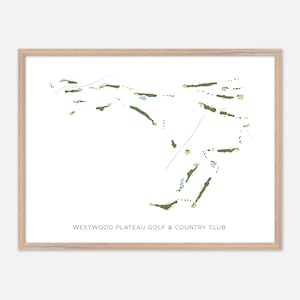 Westwood Plateau Golf & Country Club a Coquitlam, Canada - Mappa moderna ad acquerello / Regalo per golfisti, Arte murale per golf, Stampa poster per golf