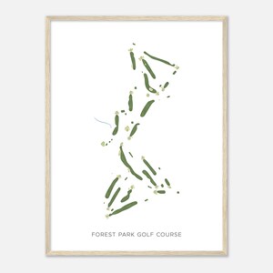 Forest Park Golf Club Maryland - Moderne Aquarell Landkarte | Golfer Geschenk, Golf Wandkunst, Golf Poster Druck, Platz Layout
