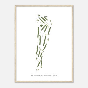 Moraine Country Club, Ohio - Modern Watercolor Map | Golfer Gift, Golf Wall Art, Golf Poster Print, Course Layout