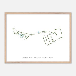 Parcours de golf de Tahquitz Creek à Palm Springs, Californie - Carte aquarelle moderne | Cadeau de golfeur, oeuvre d'art murale de golf, impression d'affiche de golf