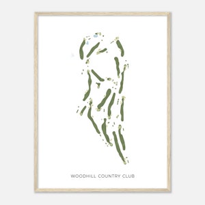 Woodhill Country Club, Minnesota - Modern Watercolor Map | Golfer Gift, Golf Wall Art, Golf Poster Print, Course Layout