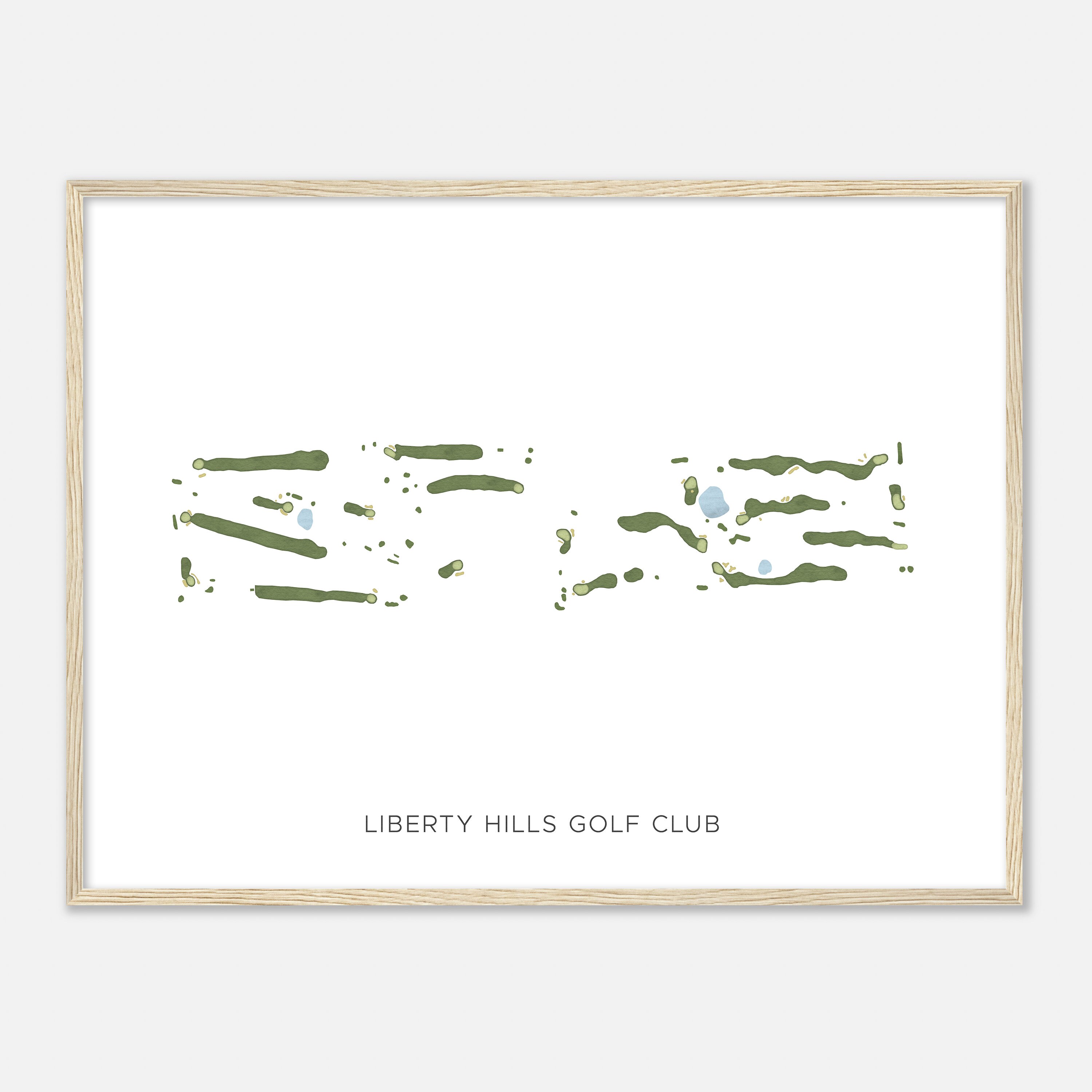Liberty Hills Golf Club, Ohio - Modern Watercolor Map | Golfer
