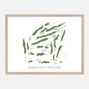 Dundas Valley Golf Club in, Canada: moderne aquarelkaart | Golfcadeau, golfmuurkunst, golfposterprint, baanindeling