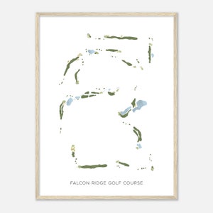 Falcon Ridge Golfbaan, Nevada - Moderne aquarelkaart | Golfer cadeau, golf kunst aan de muur, golf poster print, baanindeling