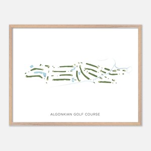 Algonkian Golf Club Platz in Sterling, Virginia - Moderne Aquarell Landkarte | Golfer Geschenk, Golf Wandkunst, Golf Poster Druck, Platz Layout