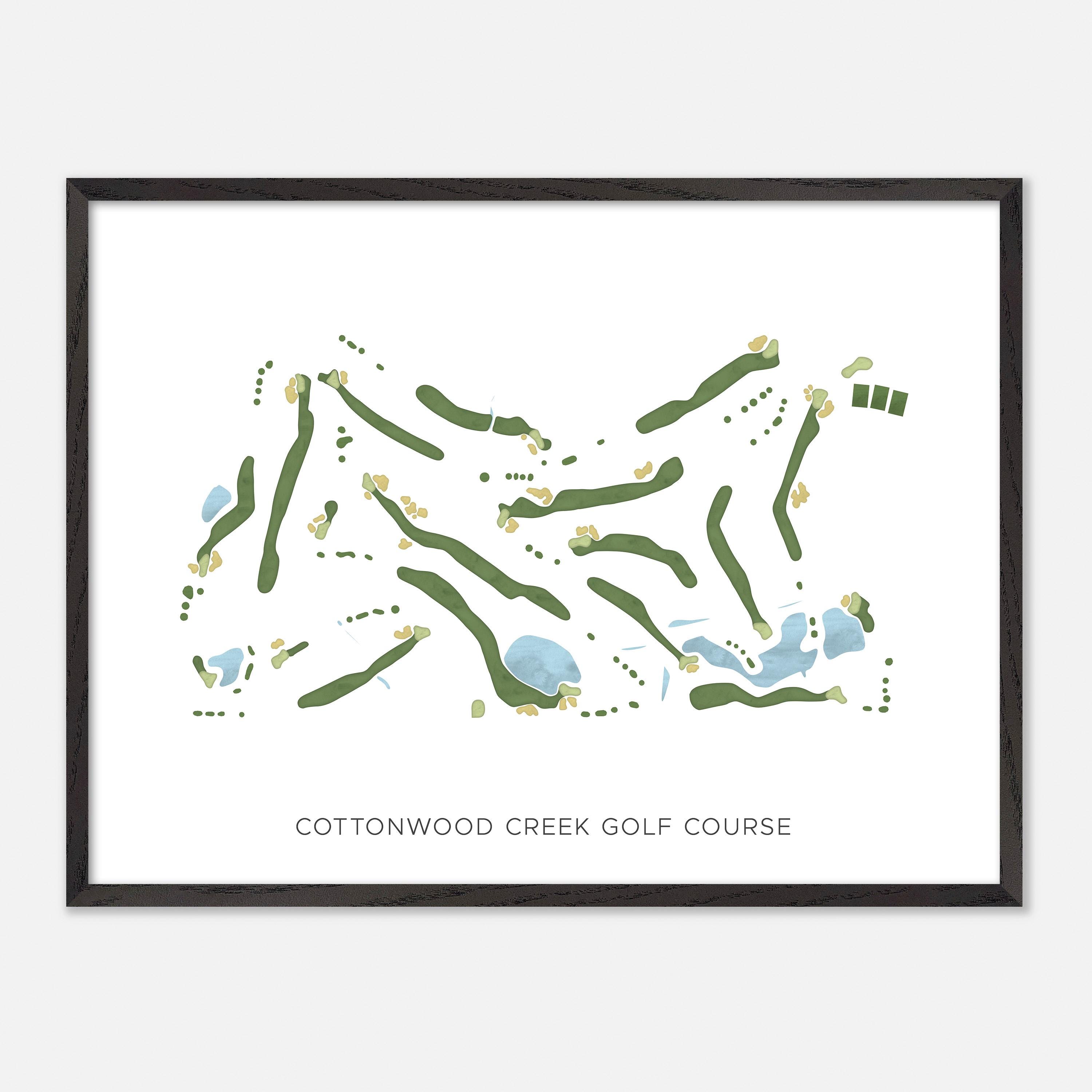 Cottonwood Creek Golf Course in Waco, Texas - Modern Watercolor Map Golfer Gift, Golf Wall Art, Golf Poster Print, Course Layout - New Zealand