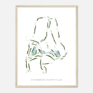 Stonebriar Country Club, Texas - Modern Watercolor Map | Golfer Gift, Golf Wall Art, Golf Poster Print, Course Layout